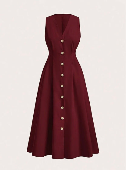 Button A-Line Dress