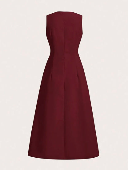 Button A-Line Dress