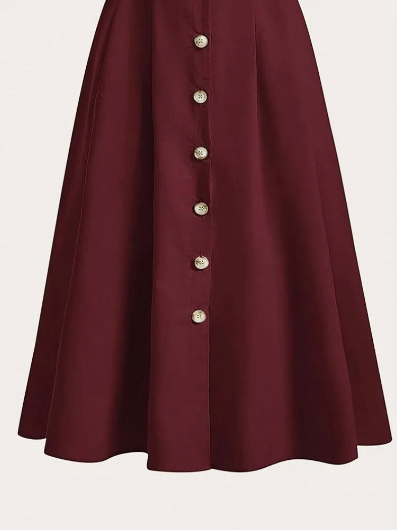 Button A-Line Dress