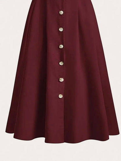Button A-Line Dress