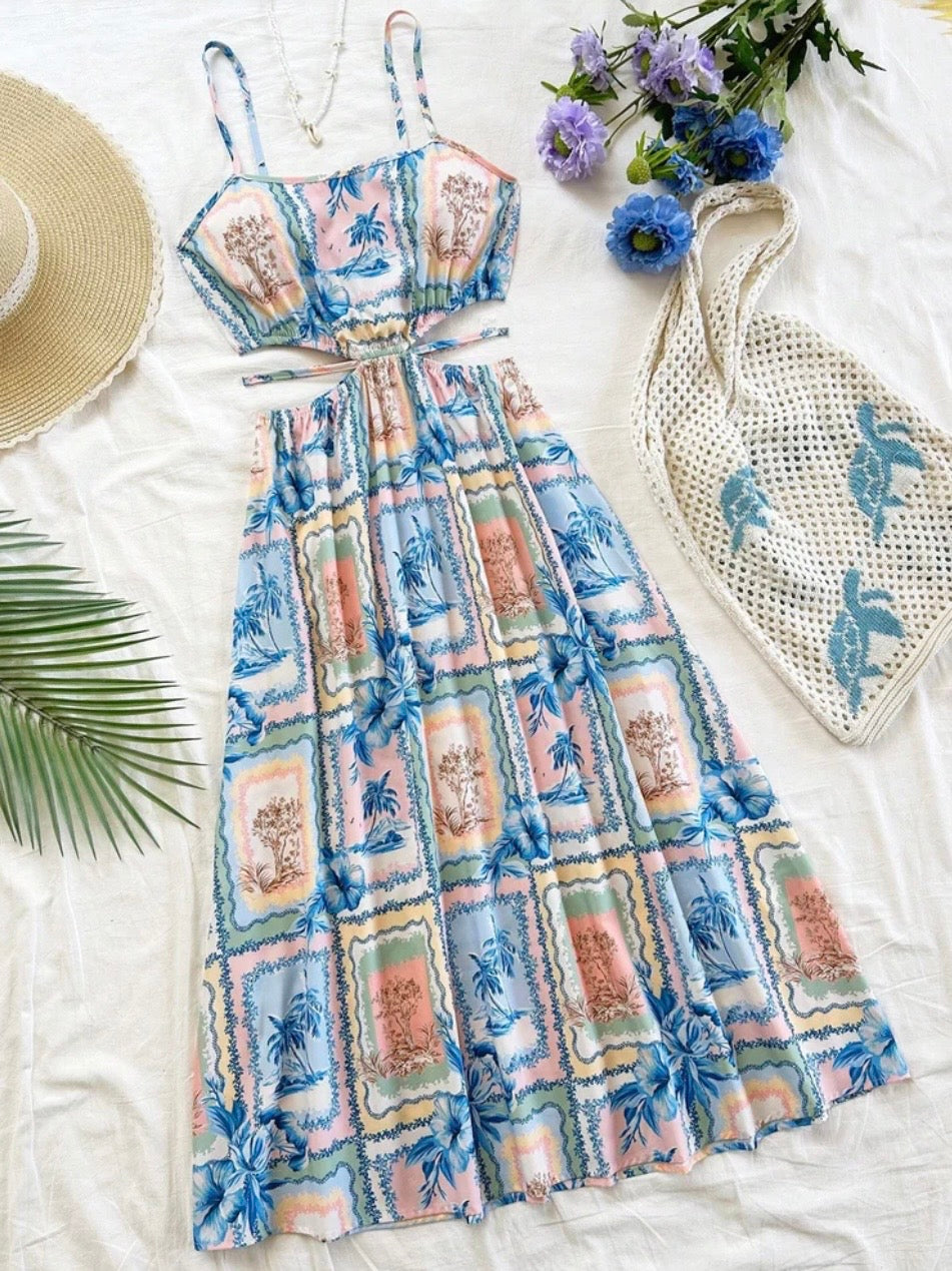 Cutout Slip Dress