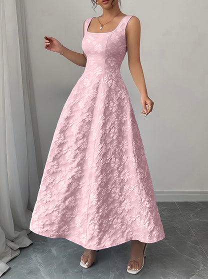Pink Jacquard Dress