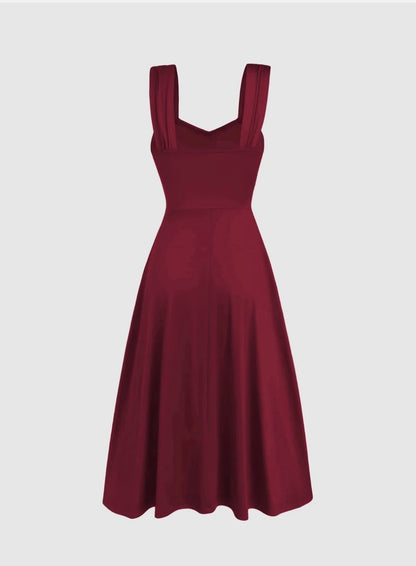 Burgundy Swing Dress