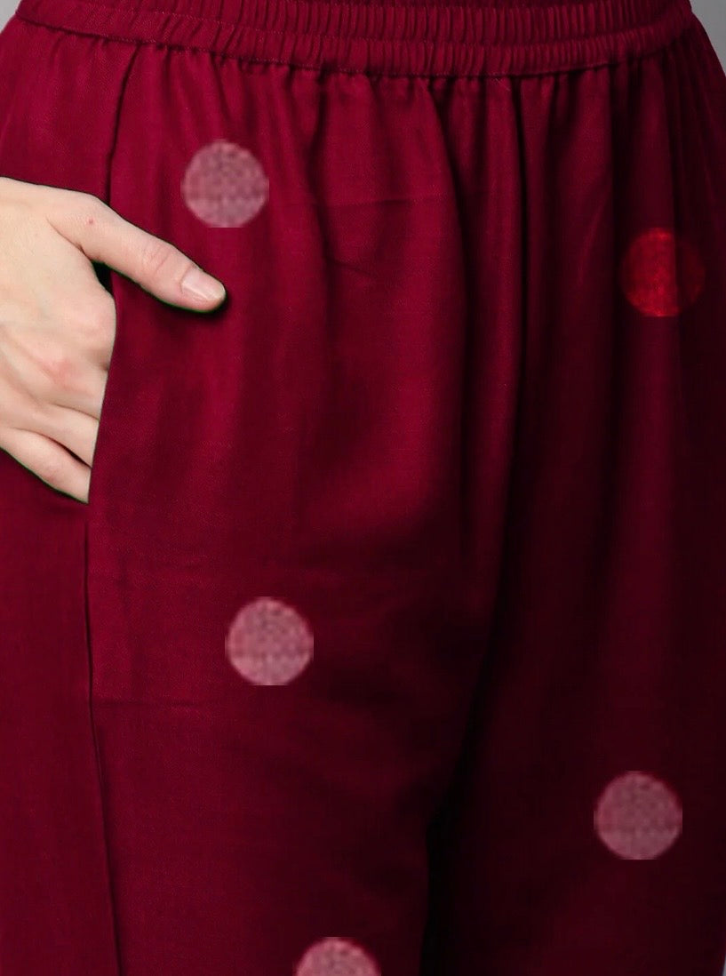 Polka-Dot Anarkali Kurta Set