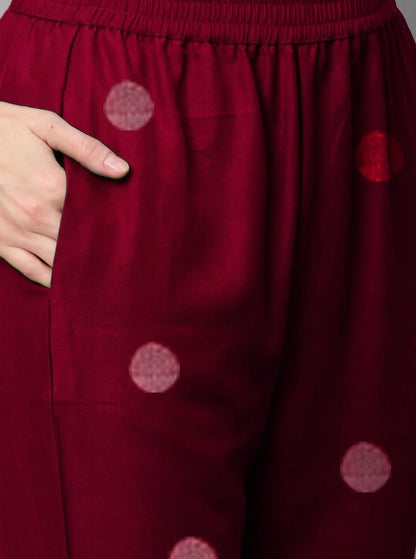 Polka-Dot Anarkali Kurta Set